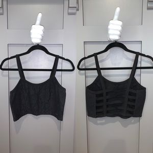 Element Strap Back Black Crop Top